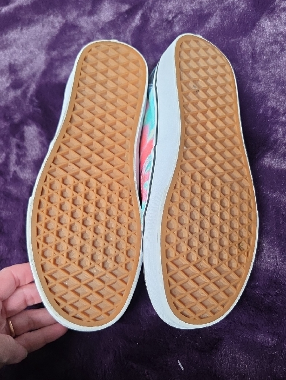 Vans Tie-Dye Canvas Sneakers - Pink, Blue, Teal sz 7.5 - Picture 5 of 6